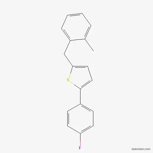Molecular Structure of 2005454-69-1 (2-(4-Fluorophenyl)-5-(2-methylbenzyl)thiophene)