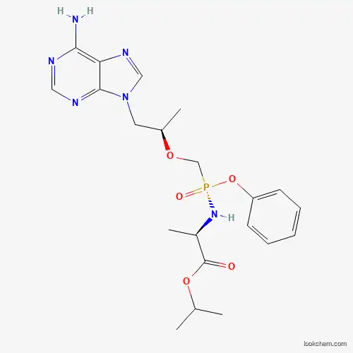 Molecular Structure of 2053424-82-9 (Isopropyl ((s)-((((r)-1-(6-amino-9h-purin-9-yl)propan-2-yl)oxy)methyl)(phenoxy)phosphoryl)-d-alaninate)