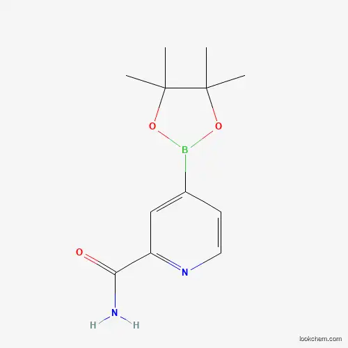 Molecular Structure of 2096994-97-5 (4-(4,4,5,5-Tetramethyl-1,3,2-dioxaborolan-2-YL)picolinamide)