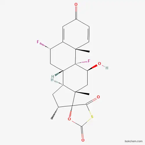 Molecular Structure of 219719-95-6 (6alpha,9alpha-Difluoro-11beta-hydroxy-16alpha-methyl-2',3,4'-trioxo-17alpha-spiro(androsta-1,4-diene-17,5'-(1,3)oxathiolane))