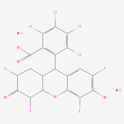 dipotassium2,3,4,5-tetrachloro-6-[2,4,5,7-tetrakis(iodanyl)-3-oxido-6-oxoxanthen-9-yl]benzoate