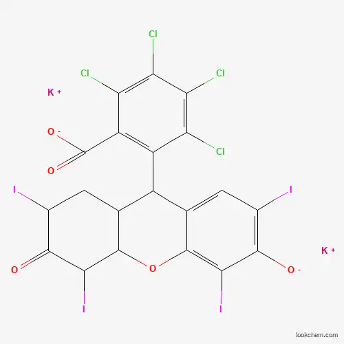 Molecular Structure of 23282-65-7 (Dipotassium 2,3,4,5-tetrachloro-6-(2,4,5,7-tetraiodo-6-oxido-3-oxo-2,3,4,4a,9,9a-hexahydro-1H-xanthen-9-yl)benzoate)