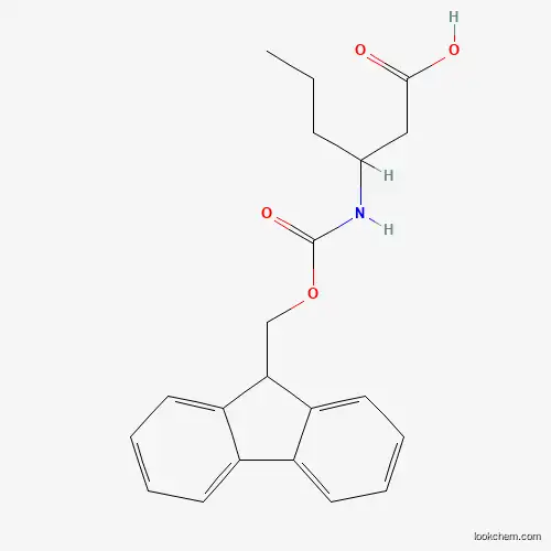Molecular Structure of 282524-94-1 (N-Fmoc-(+/-)-3-aminohexanoic acid)
