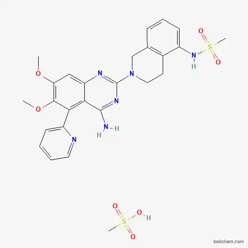 4-AMINO-2-(5-METHANESULFONAMIDO-1,2,3,4-TETRAHYDRO-2-ISOQUINOLINYL)-6,7-DIMETHOXY-5-(PYRIDIN-2-YL)QUINAZOLINE METHANESULFONATECAS