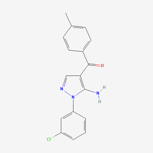 (5-AMINO-1-(3-CHLOROPHENYL)-1H-PYRAZOL-4-YL)(P-TOLYL)METHANONE