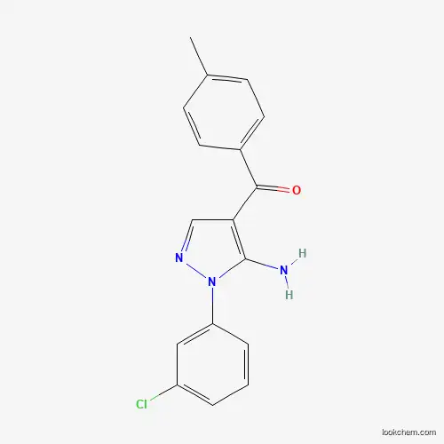 Molecular Structure of 618091-46-6 ((5-Amino-1-(3-chlorophenyl)-1H-pyrazol-4-YL)(P-tolyl)methanone)