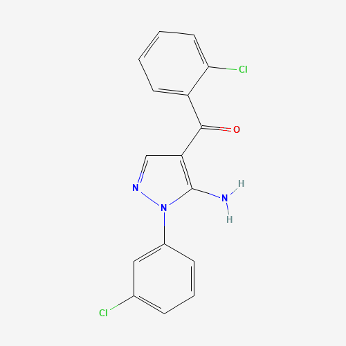 (5-AMINO-1-(3-CHLOROPHENYL)-1H-PYRAZOL-4-YL)(2-CHLOROPHENYL)METHANONE