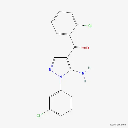 Molecular Structure of 618091-54-6 ((5-Amino-1-(3-chlorophenyl)-1H-pyrazol-4-YL)(2-chlorophenyl)methanone)