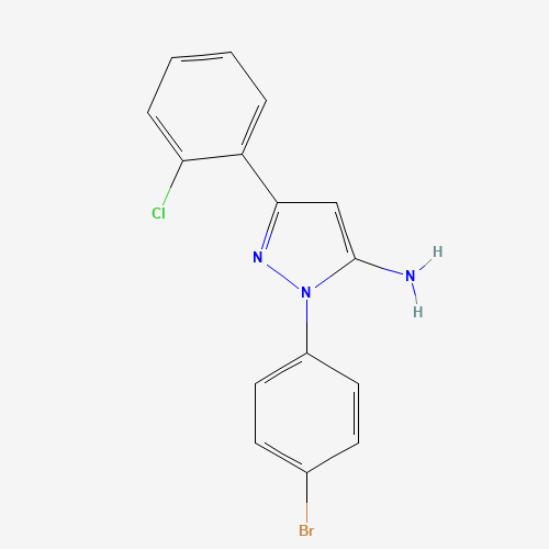 1-(4-BROMOPHENYL)-3-(2-CHLOROPHENYL)-1H-PYRAZOL-5-AMINE