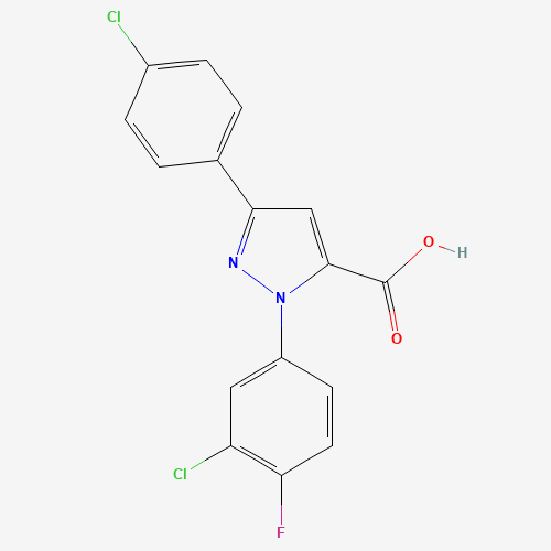 1-(3-CHLORO-4-FLUOROPHENYL)-3-(4-CHLOROPHENYL)-1H-PYRAZOLE-5-CARBOXYLIC ACID