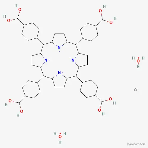 Dioxidanium;[4-[10,15,20-tris[4-(dihydroxymethyl)cyclohexyl]-1,2,3,4,5,6,7,8,9,10,11,12,13,14,15,16,17,18,19,20-icosahydroporphyrin-21,22,23,24-tetraid-5-yl]cyclohexyl]methanediol;zinc