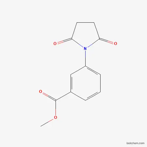 Molecular Structure of 72601-52-6 (3-(2,5-Dioxo-1-pyrrolidinyl)benzoic acid methyl ester)