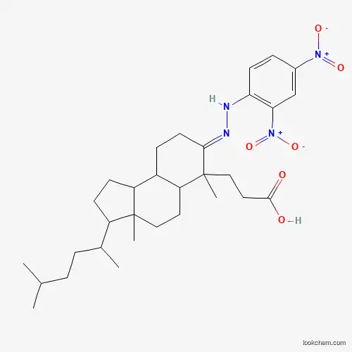 Molecular Structure of 7478-78-6 (3-[(7E)-7-[(2,4-dinitrophenyl)hydrazinylidene]-3a,6-dimethyl-3-(5-methylhexan-2-yl)-1,2,3,4,5,5a,8,9,9a,9b-decahydrocyclopenta[a]naphthalen-6-yl]propanoic acid)