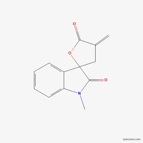 Molecular Structure of 77547-08-1 (1-Methyl-3'-methylidenespiro[indole-3,5'-oxolane]-2,2'-dione)