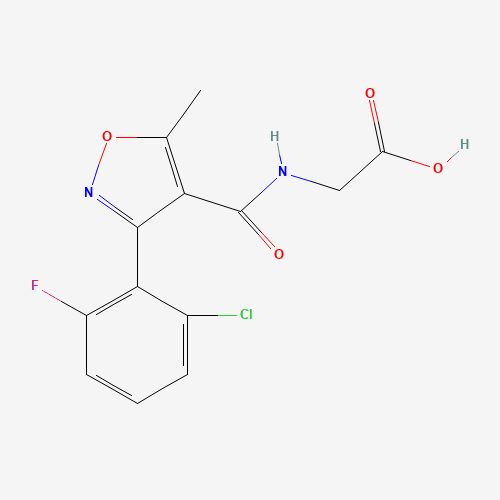 2-({[3-(2-chloro-6-fluorophenyl)-5-methyl-4-isoxazolyl]carbonyl}amino)acetic acid