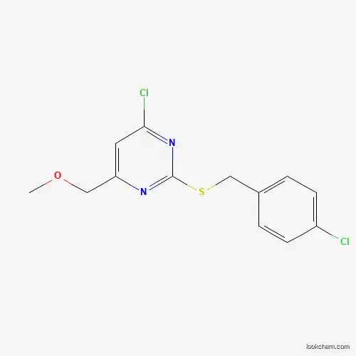 Molecular Structure of 886361-61-1 (4-Chloro-2-[(4-chlorobenzyl)sulfanyl]-6-(methoxymethyl)pyrimidine)