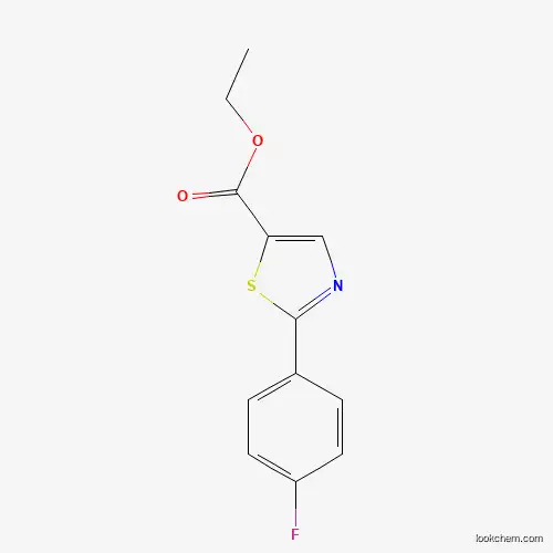 Molecular Structure of 886369-33-1 (2-(4-Fluoro-phenyl)-thiazole-5-carboxylic acid ethyl ester)