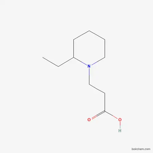 Molecular Structure of 933719-77-8 (3-(2-Ethylpiperidin-1-yl)propanoic acid)