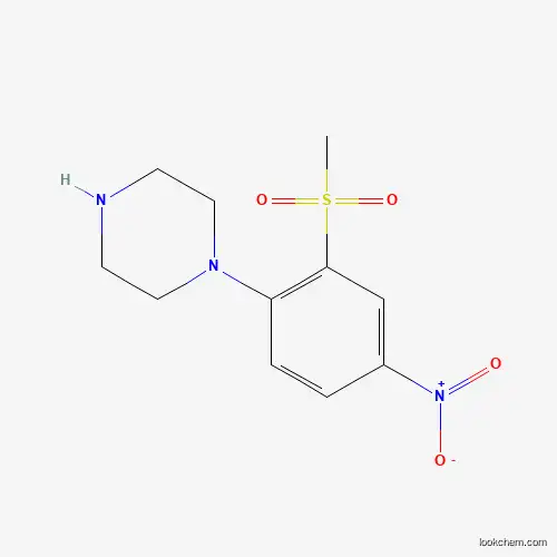 Molecular Structure of 946157-09-1 (1-(2-Methylsulfonyl-4-nitrophenyl)piperazine)