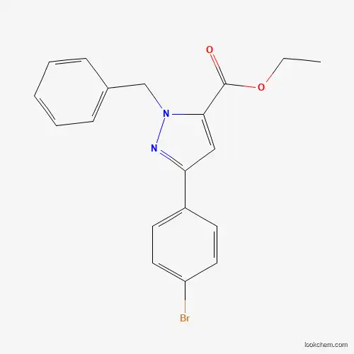 Molecular Structure of 948293-14-9 (Ethyl 1-Benzyl-3-(4-bromophenyl)-1H-pyrazole-5-carboxylate)