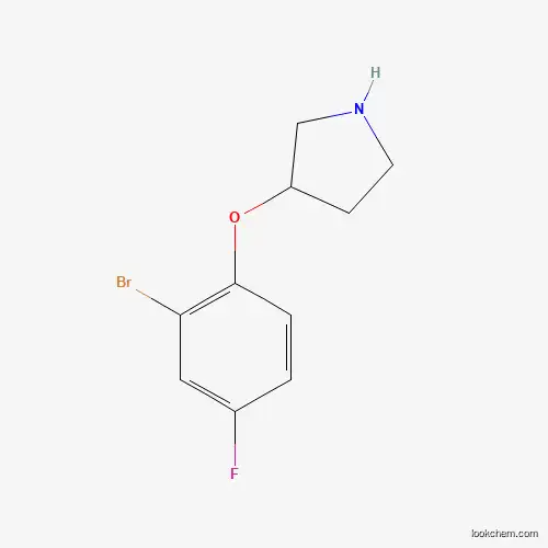Molecular Structure of 954225-33-3 (3-(2-Bromo-4-fluorophenoxy)pyrrolidine)
