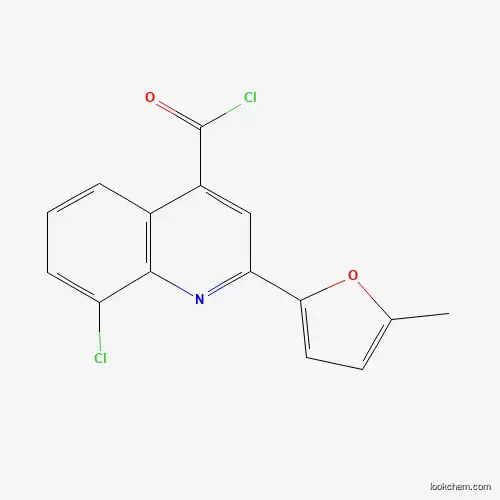 Molecular Structure of 1160256-88-1 (8-Chloro-2-(5-methyl-2-furyl)quinoline-4-carbonyl chloride)