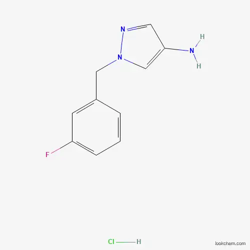 Molecular Structure of 1184970-69-1 (1-(3-Fluorobenzyl)-1H-pyrazol-4-amine hydrochloride)