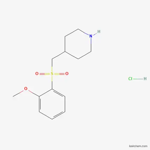 Molecular Structure of 1185302-58-2 (4-{[(2-Methoxyphenyl)sulfonyl]methyl}piperidine hydrochloride)