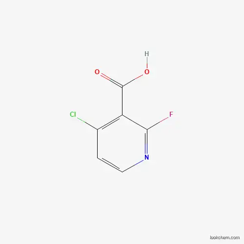 Molecular Structure of 1211584-03-0 (4-Chloro-2-fluoropyridine-3-carboxylic acid)