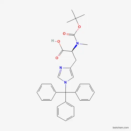 Molecular Structure of 1217610-35-9 (Boc-Nalpha-methyl-N-im-trityl-L-histidine)
