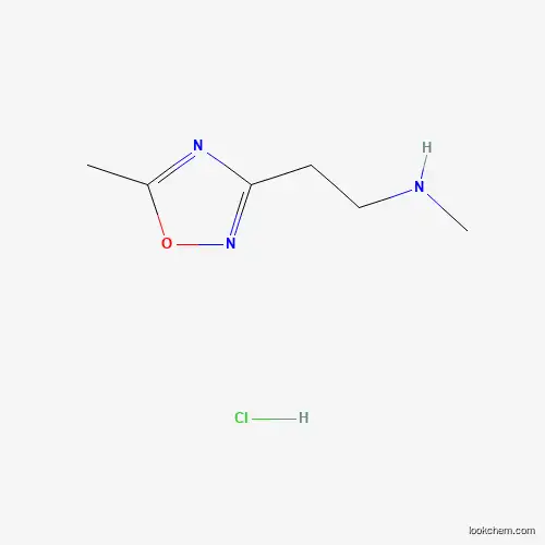 Molecular Structure of 1255717-81-7 (N-Methyl-2-(5-methyl-1,2,4-oxadiazol-3-yl)ethanamine hydrochloride)