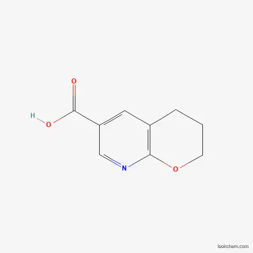 Molecular Structure of 1260664-03-6 (3,4-Dihydro-2H-pyrano[2,3-B]pyridine-6-carboxylic acid)