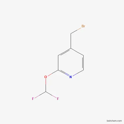 Molecular Structure of 1268517-84-5 (4-(Bromomethyl)-2-(difluoromethoxy)pyridine)