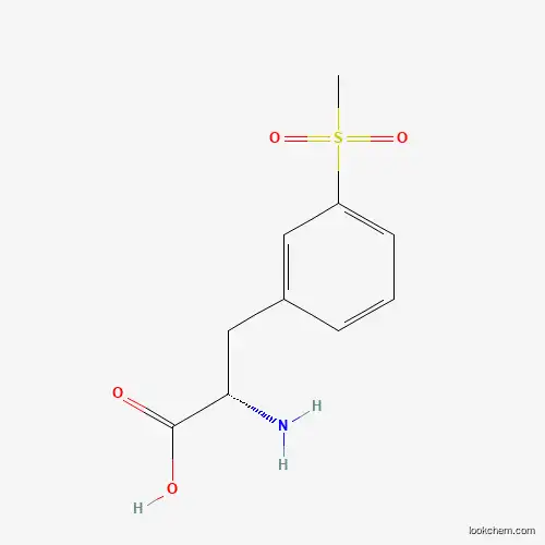 Molecular Structure of 1270093-99-6 ((S)-2-Amino-3-(3-(methylsulfonyl)phenyl)propanoic acid)