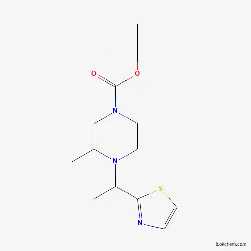 tert-Butyl 3-methyl-4-(1-(thiazol-2-yl)ethyl)piperazine-1-carboxylate