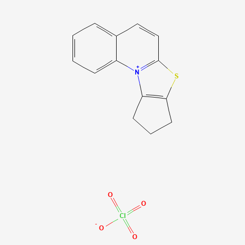 Molecular Structure of 13896-90-7 (9,10-Dihydro-8H-cyclopenta[4,5][1,3]thiazolo[3,2-a]quinolin-11-ium perchlorate)
