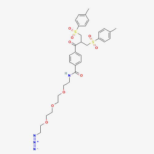 Molecular Structure of 1802908-01-5 (Bis-sulfone-PEG3-azide)