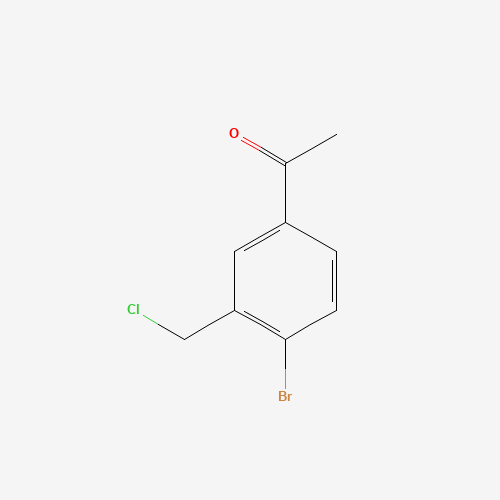 Molecular Structure of 1844064-90-9 (1-(4-Bromo-3-(chloromethyl)phenyl)ethanone)