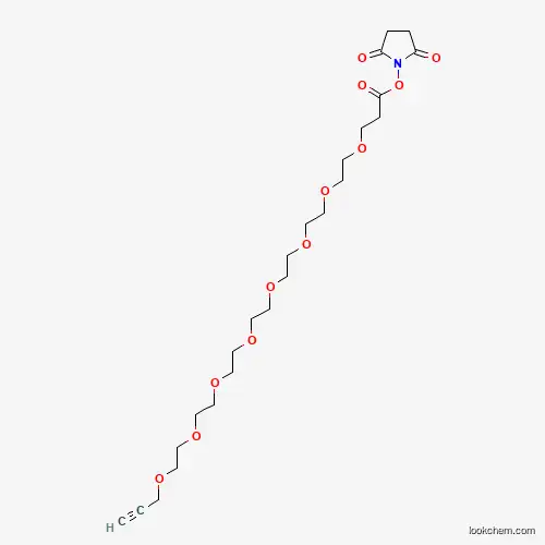 Molecular Structure of 2182601-74-5 (Propargyl-PEG8-NHS ester)