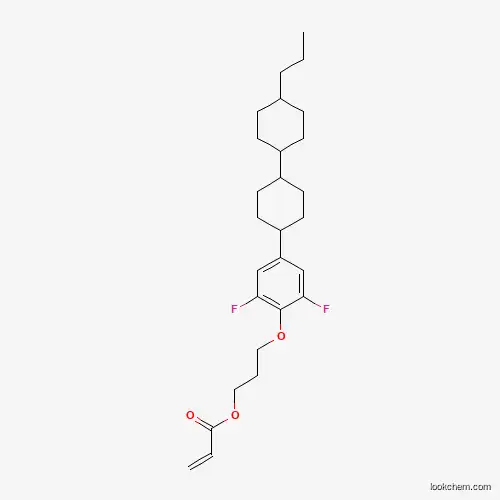 Molecular Structure of 255386-69-7 (3-[2,6-Difluoro-4-[(trans,trans)-4'-propyl[1,1'-bicyclohexyl]-4-yl]phenoxy]propyl 2-propenoate)