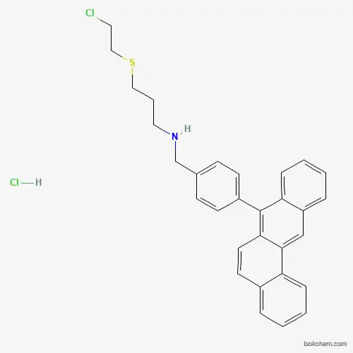 N-[(4-benzo[a]anthracen-7-ylphenyl)methyl]-3-(2-chloroethylsulfanyl)propan-1-amine;hydrochloride