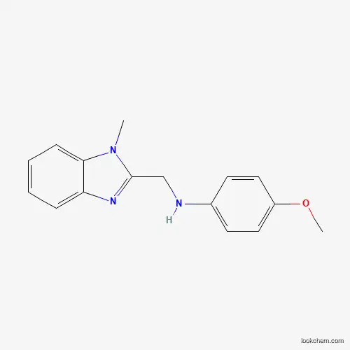 Molecular Structure of 331851-41-3 ((4-Methoxy-phenyl)-(1-methyl-1H-benzoimidazol-2-ylmethyl)-amine)