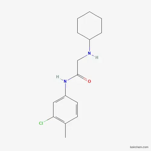 Molecular Structure of 332908-84-6 (N-(3-chloro-4-methylphenyl)-2-(cyclohexylamino)acetamide)