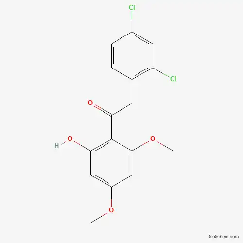Molecular Structure of 477334-61-5 (2-(2,4-Dichlorophenyl)-1-(2-hydroxy-4,6-dimethoxyphenyl)ethanone)