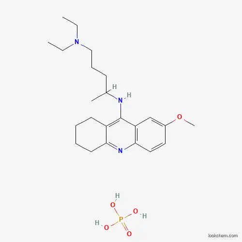 Molecular Structure of 5463-47-8 (Phosphoric acid--N~1~,N~1~-diethyl-N~4~-(7-methoxy-1,2,3,4-tetrahydroacridin-9-yl)pentane-1,4-diamine (1/1))