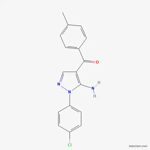 Molecular Structure of 618091-23-9 ((5-Amino-1-(4-chlorophenyl)-1H-pyrazol-4-YL)(P-tolyl)methanone)