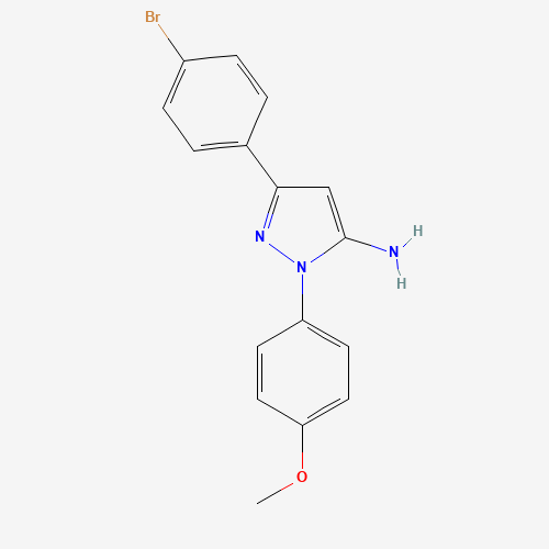3-(4-BROMOPHENYL)-1-(4-METHOXYPHENYL)-1H-PYRAZOL-5-AMINE