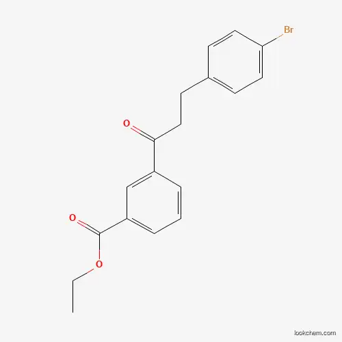 Molecular Structure of 898761-13-2 (3-(4-Bromophenyl)-3'-carboethoxypropiophenone)