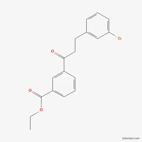 Molecular Structure of 898782-21-3 (3-(3-Bromophenyl)-3'-carboethoxypropiophenone)