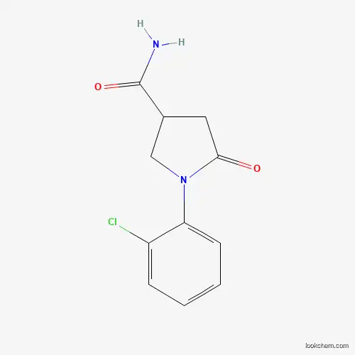 Molecular Structure of 910443-29-7 (1-(2-Chlorophenyl)-5-oxopyrrolidine-3-carboxamide)